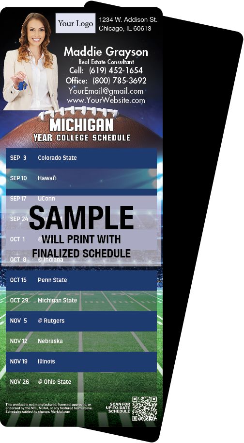Football Schedules | ReaMark Real Estate Magnets